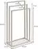 Idimex Kuno Handtuchständer freistehend, Metall, beige, 3 Stangen (45x84x21cm)
