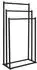 Relaxdays Handtuchständer 3 Stangen, Metall, schwarz, 86x44x21cm (10051743_46)