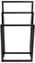 LuxusKollektion Freistehender Handtuchhalter 3 Stangen, Metall, schwarz (45x22x86cm)