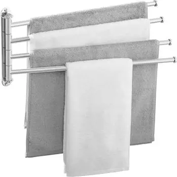 LuxusKollektion Handtuchhalter schwenkbar 4-armig, Edelstahl poliert, 50cm