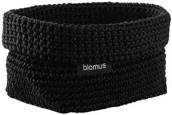 Blomus Tela H&auml;kelkorb M, Kunstfaser, schwarz (66470)