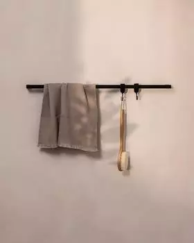 Metallbude Vana Handtuchhalter eckig, Stahl schwarz, 85cm (1000082)