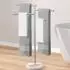 LuxusKollektion Handtuchständer 4-armig schwenkbar, Marmorbasis, gebürsteter Edelstahl