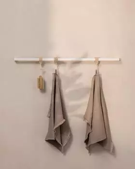 Metallbude Vana Handtuchhalter, eckig, wei&szlig;, 105x7cm (1000087)