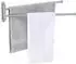 LuxusKollektion Handtuchhalter schwenkbar 2-armig 50cm, Edelstahl gebürstet