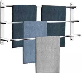 LuxusKollektion Handtuchstange 3-st&ouml;ckig 80cm Edelstahl 304 ohne Bohren