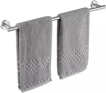 LuxusKollektion Handtuchhalter 65cm, Edelstahl geb&uuml;rstet, Wandmontage