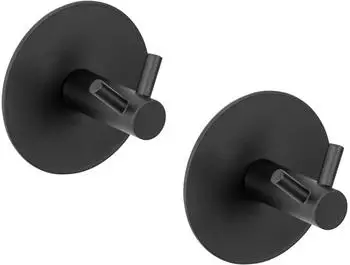 Sch&ouml;ner Wohnen Meleto Wandhaken Duo, 2er Set, schwarz, Edelstahl (71385800)