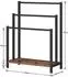LuxusKollektion Handtuchständer freistehend, 3 Stangen, 60x28x81cm, dunkelbraun/schwarz