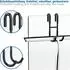 LuxusKollektion Duschhaken ohne Bohren 2er-Set, Edelstahl, schwarz