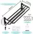 LuxusKollektion Handtuchhalter ohne Bohren, klappbar, 4 Haken, 60cm, schwarz