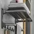 LuxusKollektion Handtuchhalter selbstklebend 58cm, 5 Haken, Aluminium, grau