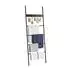 Relaxdays Handtuchleiter 4 Sprossen, 5 Haken, schwarz