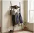 Relaxdays Handtuchleiter 4 Sprossen, 5 Haken, schwarz
