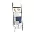 Relaxdays Handtuchleiter 4 Sprossen & 5 Haken, Metall/Holz, 60x177x15cm