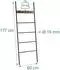Relaxdays Handtuchleiter 4 Sprossen & 5 Haken, Metall/Holz, 60x177x15cm