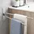 LuxusKollektion Doppelhandtuchhalter schwenkbar 180°, selbstklebend, Edelstahl 304, gebürstet