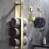 LuxusKollektion Handtuchhalter ohne Bohren, Edelstahl gebürstet gold, 40cm, 2 Haken (Golden-1)