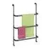 Relaxdays Tür-Handtuchhalter 3 Stangen & 2 Haken, anthrazit, ohne Bohren (10047840)