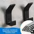 LuxusKollektion Handtuchhaken ohne Bohren, 6er Set, Aluminium, schwarz