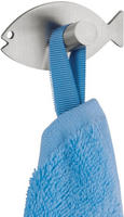 Wenko - Wandhaken Fish Edelstahl, Chrom, 2er-set Handtuchhaken