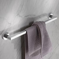 Badetuchhalter Aus Metall, Hochglanz-verchromt, 80cm Lang, F&uuml;r Badezimmer Oder