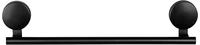 WENKO Static-Loc Plus Badetuchstange Pavia Schwarz Handtuchhalter, Befestigen ohne