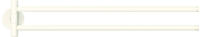 tesa MOON WHITE Handtuchhalter 2 Handtuchstangen Klebstoff Metall (40572-00000-00)