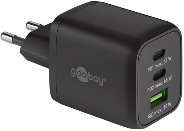 Goobay USB-C PD Multiport-Schnellladegerät Nano (65W) schwarz