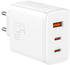 Baseus Ladegerät GaN5 Cube Pro, 2x USB-C / 1x USB-A 65W Weiß