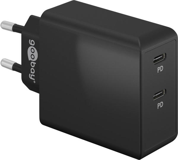 Goobay USB-C PD Dual-Schnellladegerät (36W) Schwarz