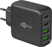 Goobay 64817 USB-C Ladeger&auml;t 68W, Fast Charger, Multiport Schnellladeger&auml;t 2x USB-C