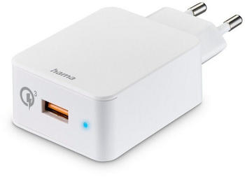 Hama Schnellladegerät 3.0, USB-A, 19,5 W, Weiß