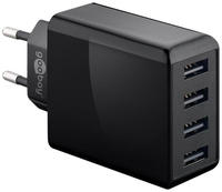Usb-lader 44953, 4-fach, 3 A, 30 W, Schwarz - Goobay