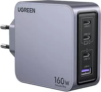 Ugreen Nexode Pro 160w USB-C Ladeger&auml;t 4-Ports Mini GaN Schnellladegerat