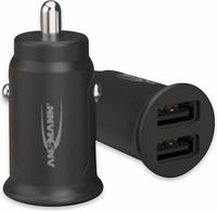 Ansmann 1000-0030, Ansmann InCar Charger CC212 USB Ladeger&auml;t 12W 2x USB-A Schwarz