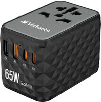 Verbatim 32120, VERBATIM Ladeadapter, Universal Travel, UTA-05, GaN III, 65W 1x