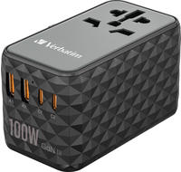 Verbatim 32121, VERBATIM GAN III UNIVERSAL TRAVEL ADAPTER UTA-06 mit 2 X USB-C PD