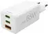 Hama 00201996 Schnellladegerät, 2x USB-C PD, 1x USB-A QC, Mini-Ladegerät, 65W, Weiß