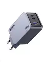 Ugreen 100W GaN Tech Nexode Pro Fast Wall Charger, 1x USB-A & 2x USB-C Space Grey