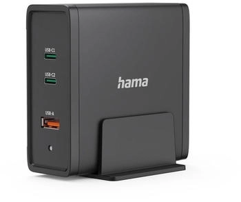 Hama 00200019 Universal-USB-C-Ladestation, GaN, 3 Ports, Power Delivery (PD), 5-28V / 140W