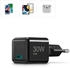 Hama Schnellladegerät, GaN, USB-C, Super-Mini-Charger, PD, 30 W, Schwarz