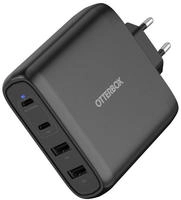 OtterBox 78-81343 Wall Charger 100W GaN Schwarz 2x USB-C 2x USB-A EU-Stecker
