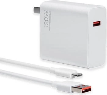 Xiaomi HyperCharge Original - Typ-C Kabel - 120W - Weiss - Schnellladegerät laden Reiseadapter EU-Stecker (MDY-13-EE)