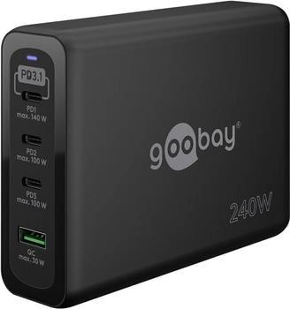Wentronic goobay Multiport Schnellladegerät USB-C PD GaN 240W (65885)