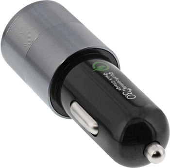 InLine Auto-Netzteil - 3 A - Quick Charge 3.0 - 2 Ausgabeanschlussstellen (USB USB-C) - Schwarz