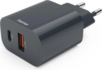 Hama Schnellladeger&auml;t 1x USB-C 1x USB-A PD 20 W Anthrazit (00086441)