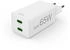 Hama Schnellladegerät GaN 2x USB-C Mini-Ladegerät PD 65 W Weiß (00201994)