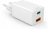 Hama Schnellladegerät 1x USB-C 1x USB-A Mini-Ladegerät PD 45 W Weiß (00201993)