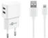 Goobay Micro USB Dual Ladeset 2,4 A Weiß 1 m - Netzteil mit 2x USB-Buchse und Micro USB Kabel (44985)